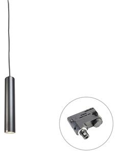 Design Hänglampa Svart Inkl. Skena Adapter 3-Fas - 3-Fas Tuba Small