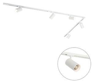 Modernt skensystem med 5 vita spotlights 1-fas GU10 70mm - Iconic Jeana Luxe