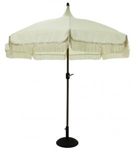 Cirkus parasoll med tofsar Ø270 cm - Beige
