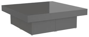 Soffbord grå högglans 90x90x28 cm spånskiva