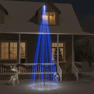 Julgran på flaggstång blå 732 LEDs 500 cm