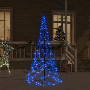 Julgran på flaggstång blå 200 LEDs 180 cm