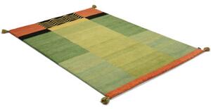 Moder Jord grön - handknuten matta