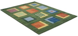 Sandö grön - handknuten matta