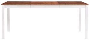 Matbord vit och brun 180x90x73 cm furu
