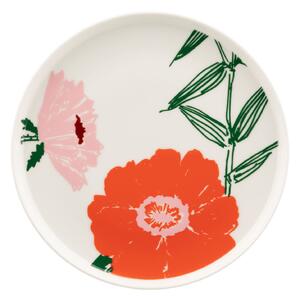 Marimekko - Puutarhakutsut tallrik 20 cm - Assietter - Sami Ruotsalainen - Orange,Grön,Vit