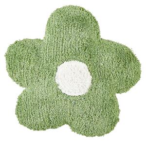 2 st Barnkuddar Grön Bomullskuddar Formad som en blomma Kudde Dekorationer Blommigt Tema Textilier Beliani