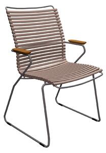 Houe - CLICK Dining Chair Tall Back - Sand - Matstolar utomhus - Henrik Pedersen - Beige - Metall/Trä/Plast