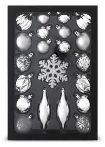 Kit of Christmas ornaments 25 delar silver