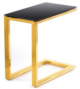 Side table STIVAR 51x50 cm gyllene/svart