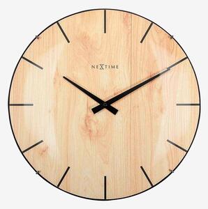 NeXtime - Väggklocka Edge Wood Dome Ø35 cm - Brun - Väggklockor & bordsur - Från Homeroom