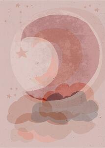 Pelcasa - Poster Gentle Moon - Rosa - Posters & tavlor - Från Homeroom