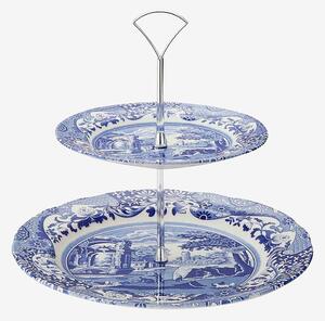 Spode - Kakfat med 2 våningar Blue Italian - Blå - Uppläggningsfat - Från Homeroom