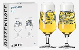 Ritzenhoff - Pilsner Brauchzeit 2-pack NO.2 - Transparent - Ölglas - Från Homeroom