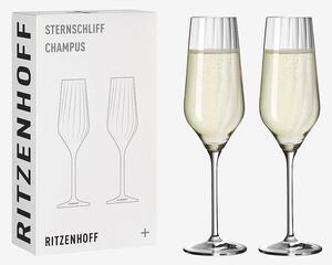 Ritzenhoff - Champagneglas Sternschliff 2-pack - Transparent - Vinglas - Från Homeroom