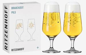 Ritzenhoff - Pilsner Brauchzeit 2-pack NO.1 - Transparent - Ölglas - Från Homeroom