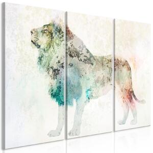 Canvas Tavla - Colourful King (3 delar) - 90x60