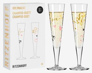 Ritzenhoff - Champagneglas Goldnacht 2-pack - Transparent - Vinglas - Från Homeroom