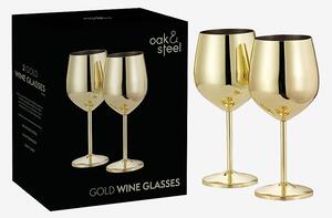 Oak & Steel - Vinglas 2-pack - Guld - Vinglas - Från Homeroom