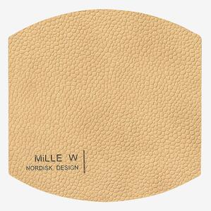 MiLLE W NORDISK DESIGN - Glasunderlägg Ellips 4-pack - Beige - Bar- & drinktillbehör - Från Homeroom