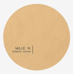 MiLLE W NORDISK DESIGN - Glasunderlägg Rund 4-pack - Beige - Bar- & drinktillbehör - Från Homeroom