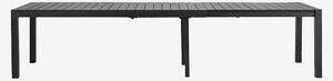 NORDFORM - Trädgårdsbord 223/283/343x100 cm - Svart - Matbord utomhus - Från Homeroom