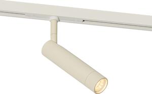 Modern spotlight beige och vit för enfas skensystem - Slimline Uzzy