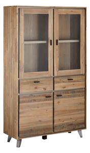 Floor Glass Cabinet Malaga, Brown, 110x40x187