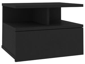 Svävande sängbord svart 40x31x27 cm konstruerat trä