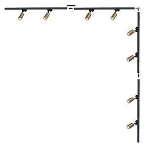 Zuma Line 3582 - Spotlight i TUBE skensystem 8xGU10/35W/230V svart/guld