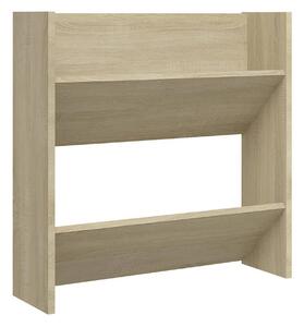 Väggmonterat skoställ sonoma-ek 60x18x60 cm spånskiva - Ek