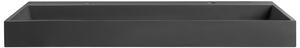 Dubbelt Väggmonterat Tvättställ Svart Matt Mineralmarmor Rektangulärt 120 x 46 cm Badrum Beliani