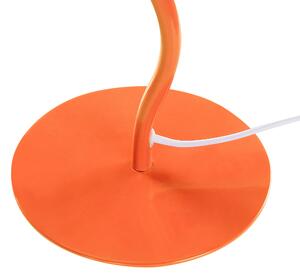 Bordslampa Orange Metallbas Syntetisk Plisserad Skärm Modern Minimalistisk Design Vardagsrum Sovrum Beliani