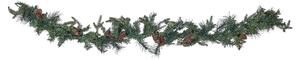 Julgirlang Grönt Syntetmaterial Konstgjord 180 cm med LED-lampor Juldekor Vinter Jul Grönska Beliani