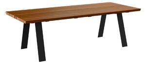 Naver Collection - GM 3200 Plank Bord, 180 x 100 cm, Skiva i Oljad valnöt, Utan tilläggsskiva, Underrede i svart pulverlackerat stål - Matbord - Nissen & Gehl