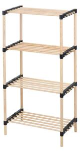 Storage solutions Skoställ med 4 hyllor trä 49x28x92,5 cm