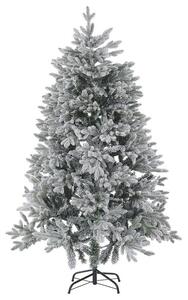 Konstgjord julgran Vit PVC Metallfot 180 cm Snöig Skandinavisk stil Beliani