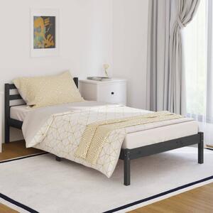 810422 Bed Frame Solid Wood Pine 100x200 cm Grey