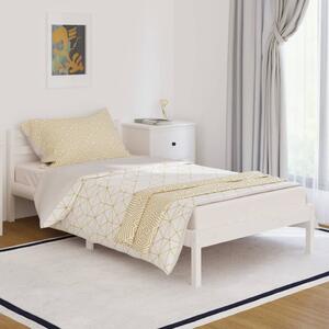 810421 Bed Frame Solid Wood Pine 100x200 cm White