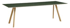 HAY - CPH30 2.0 Table Lacquered Oak Frame L250 X W90 X H74 Green Linoleum Tabletop Lacquered Edge - Matbord - Ronan & Erwan Bouroullec - Grön - Trä