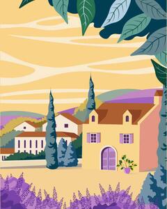 Illustration Provence, France travel poster, Kristina Bilous, (30 x 40 cm)