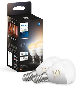KIT 2x LED Ljusreglerad glödlampa Philips Hue WHITE AMBIANCE P45 E14/5,1W/230V
