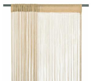 Trådgardiner 2 st 100x250 cm beige - Beige