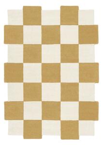Checkmate Matta - Gul / Vit 140x200