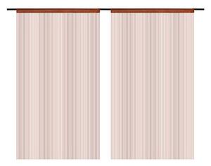 Trådgardiner 2 st 140x250 cm brun -