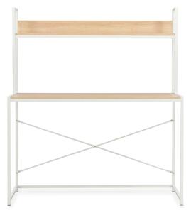 Datorbord vit och ek 120x60x138 cm - Vit