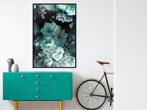 Inramad Poster / Tavla - Frosty Bouquet - 30x45 Guldram