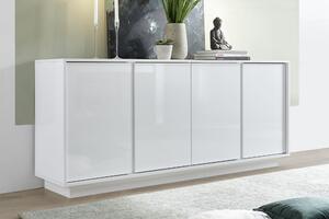 LEDUS Sideboard 180x43 cm Vit Högglans -