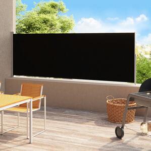 Infällbar sidomarkis 180x500 cm svart - Svart
