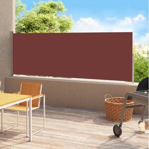 Infällbar sidomarkis 180x500 cm brun - Brun